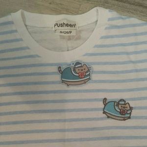 Nautical Pusheen Long Sleeved T-shirt